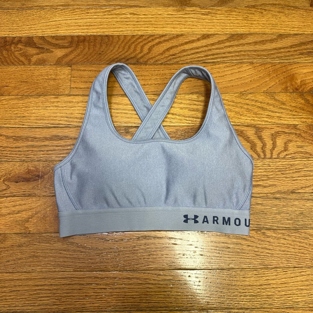 Under Armour Mid Crossback Heather Sports Bra - Purple Dusk